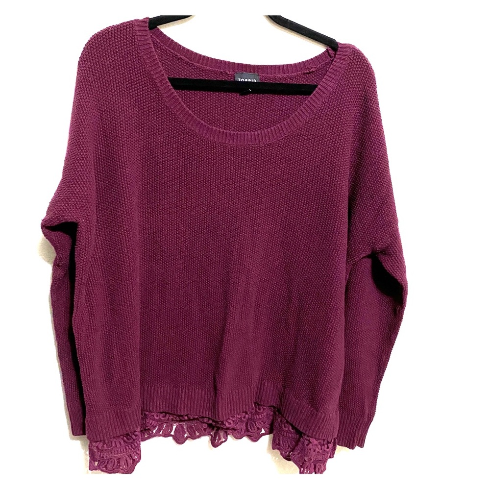 Torrid Women’s Plus Size 2XL Sweater Top Burgundy